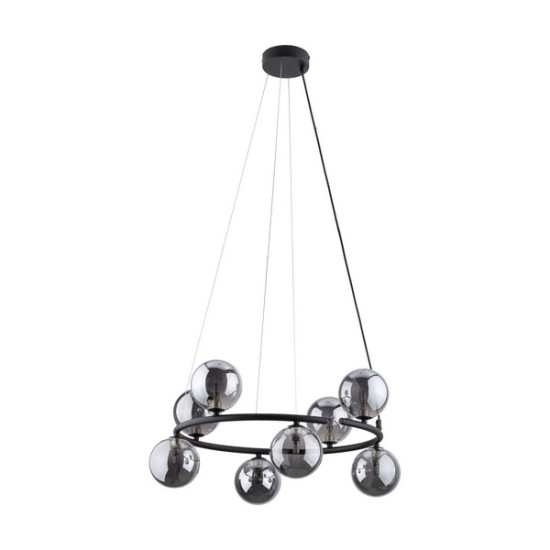 TK Lighting Anabelle fekete függesztett lámpa (TK-6844) G9 8 izzós IP20