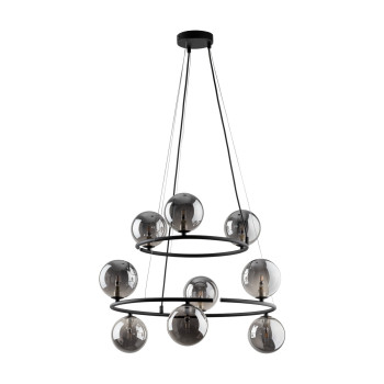 TK Lighting Anabelle fekete függesztett lámpa (TK-6845) G9 9 izzós IP20