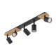 TK Lighting Cover Wood fekete-barna mennyezeti spotlámpa (TK-5777) GU10 5 izzós IP20