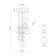 TK Lighting Cubus füstszínű függesztett lámpa (TK-10207) E27 7 izzós IP20