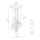 TK Lighting Cubus füstszínű függesztett lámpa (TK-10208) E27 9 izzós IP20