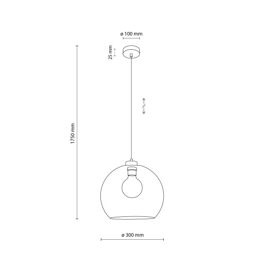 TK Lighting Cubus borostyán függesztett lámpa (TK-2064) E27 1 izzós IP20