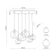 TK Lighting Cubus átlátszó-borostyán-füstszínű függesztett lámpa (TK-2164) E27 6 izzós IP20