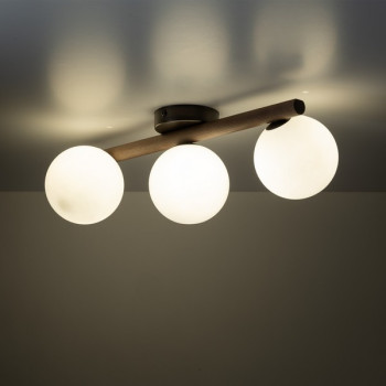 TK Lighting Estera Wood fehér-barna mennyezeti lámpa (TK-10269) G9 3 izzós IP20