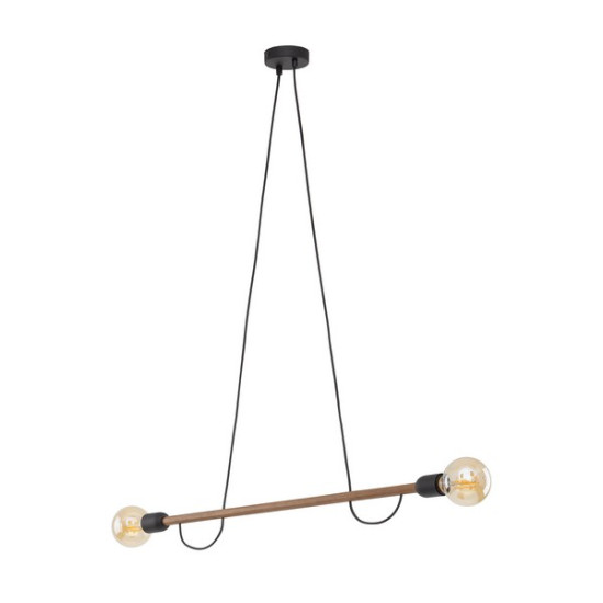 TK Lighting Helix Wood fekete-barna függesztett lámpa (TK-4948) E27 2 izzós IP20