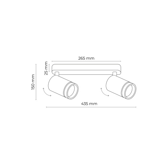 TK Lighting Jet fehér mennyezeti spotlámpa (TK-6913) GU10 2 izzós IP20