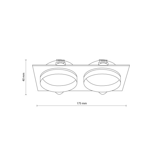 TK Lighting Jet fehér süllyeszthető spotlámpa (TK-6924) GU10 2 izzós IP20