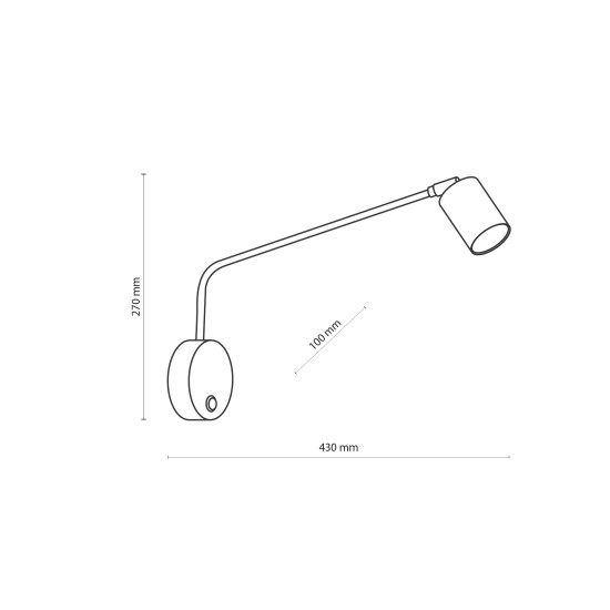 TK Lighting Logan fehér falikar (TK-4744) GU10 1 izzós IP20