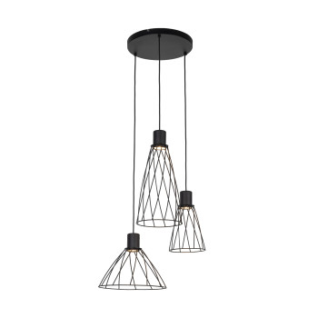 TK Lighting Modesto fekete függesztett lámpa (TK-10187) GU10 3 izzós IP20