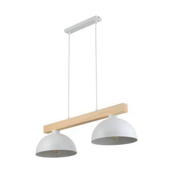 TK Lighting Oslo fehér-barna függesztett lámpa (TK-4713) E27 2 izzós IP20