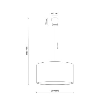 TK Lighting Rondo rózsaszín-fehér függesztett lámpa (TK-3231) E27 1 izzós IP20