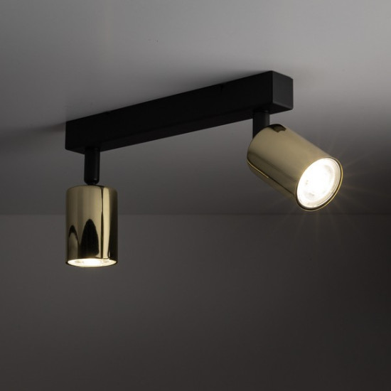 TK Lighting Top arany-fekete mennyezeti spotlámpa (TK-5967) GU10 2 izzós IP20