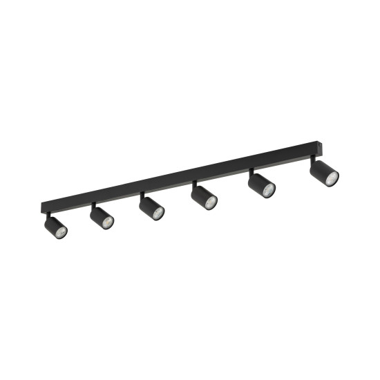 TK Lighting Top fekete mennyezeti spotlámpa (TK-6178) GU10 6 izzós IP20