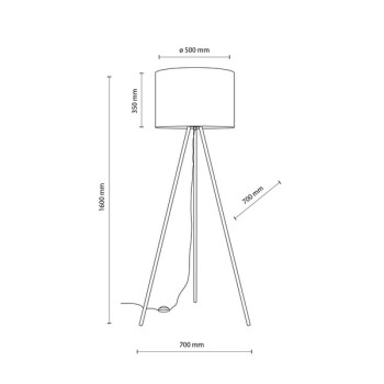 TK Lighting Umberto fehér-arany állólámpa (TK-6637) E27 1 izzós IP20