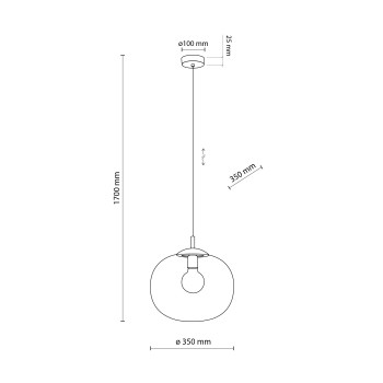 TK Lighting Vibe átlátszó függesztett lámpa (TK-4818) E27 1 izzós IP20