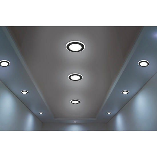 Trio Aura fekete-fehér LED beépíthető lámpa (TRI-652410132) LED 1 izzós IP20