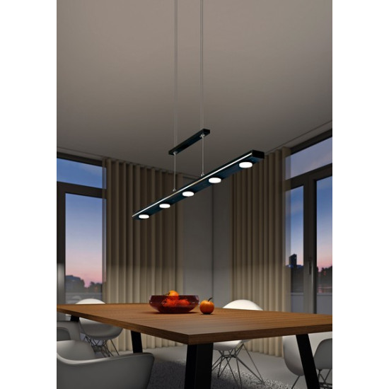 Trio Lacal fekete LED függesztett lámpa (TRI-379190732) LED 1 izzós IP20