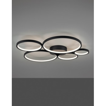 Trio Rondo fekete LED mennyezeti/fali lámpa (TRI-622610532) LED 1 izzós IP20