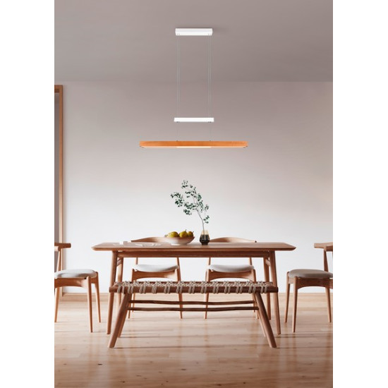 Trio Trajan barna-fehér LED függesztett lámpa (TRI-375390531) LED 1 izzós IP20