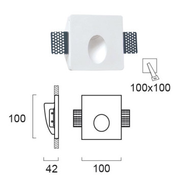 Viokef Aster fehér LED beépíthető fali lámpa (VIO-4097200) LED 1 izzós IP20