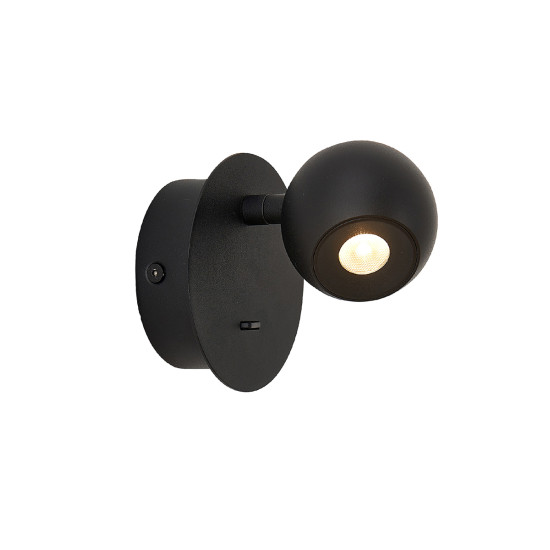 Viokef Sebastian fekete LED falikar (VIO-4270800) LED 1 izzós IP20