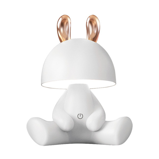 Zuma Bunny szürke gyerek asztali lámpa (ZU-KDR-6301-WH) LED 1 izzós IP20